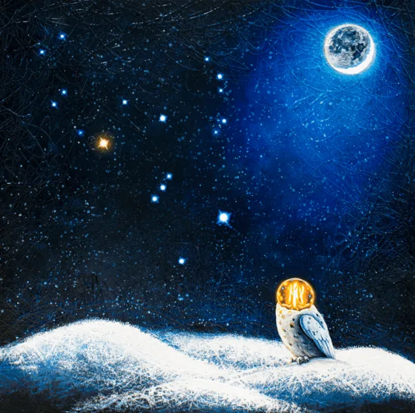 The Moon’s Memory, oil, Mixed Media (Paint Palette Paper Collage) on Wood Panel, 60.6 x 60.6cm, 2026 [사진: 넌지]