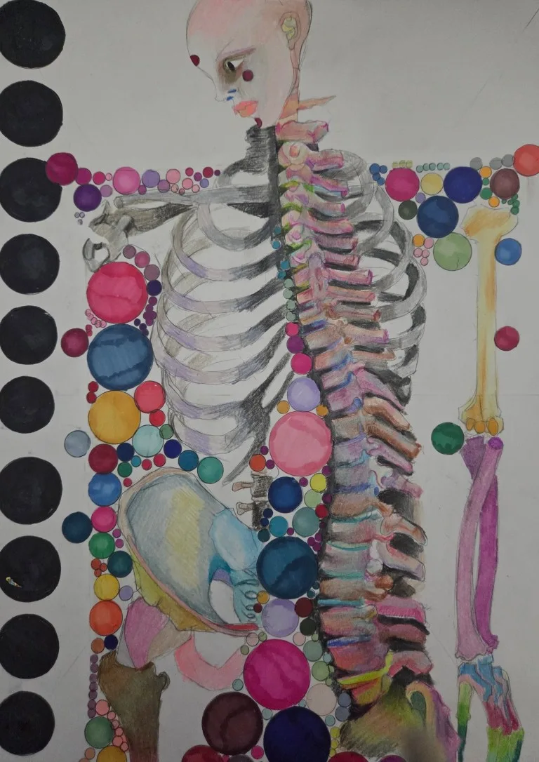 Breakup 윤한나 2026 · Ball point pen, Maker pen,Colored pencil · 29.7×42 [사진=윤한나 SNS]